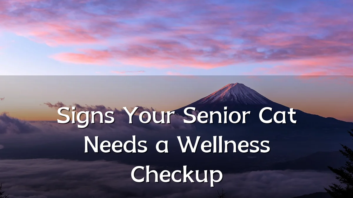 Signs Your Senior Cat Needs a Wellness Checkup